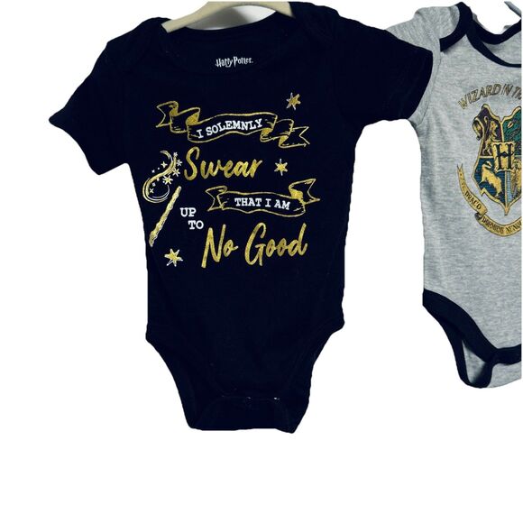 Harry Potter Baby Bodysuit Lot of 2 Size 6-9 Months One Piece Wizard in Training - Picture 3 of 4